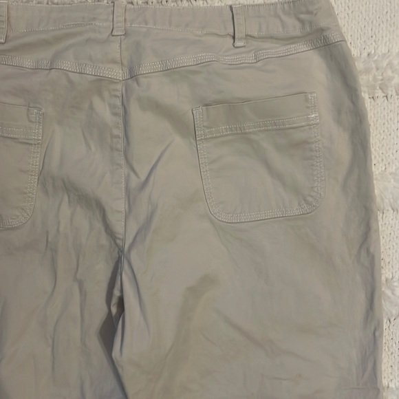 Vintage Crazy Horse Liz Claiborne capris stretch crop ankle pants khaki … - Picture 11 of 16